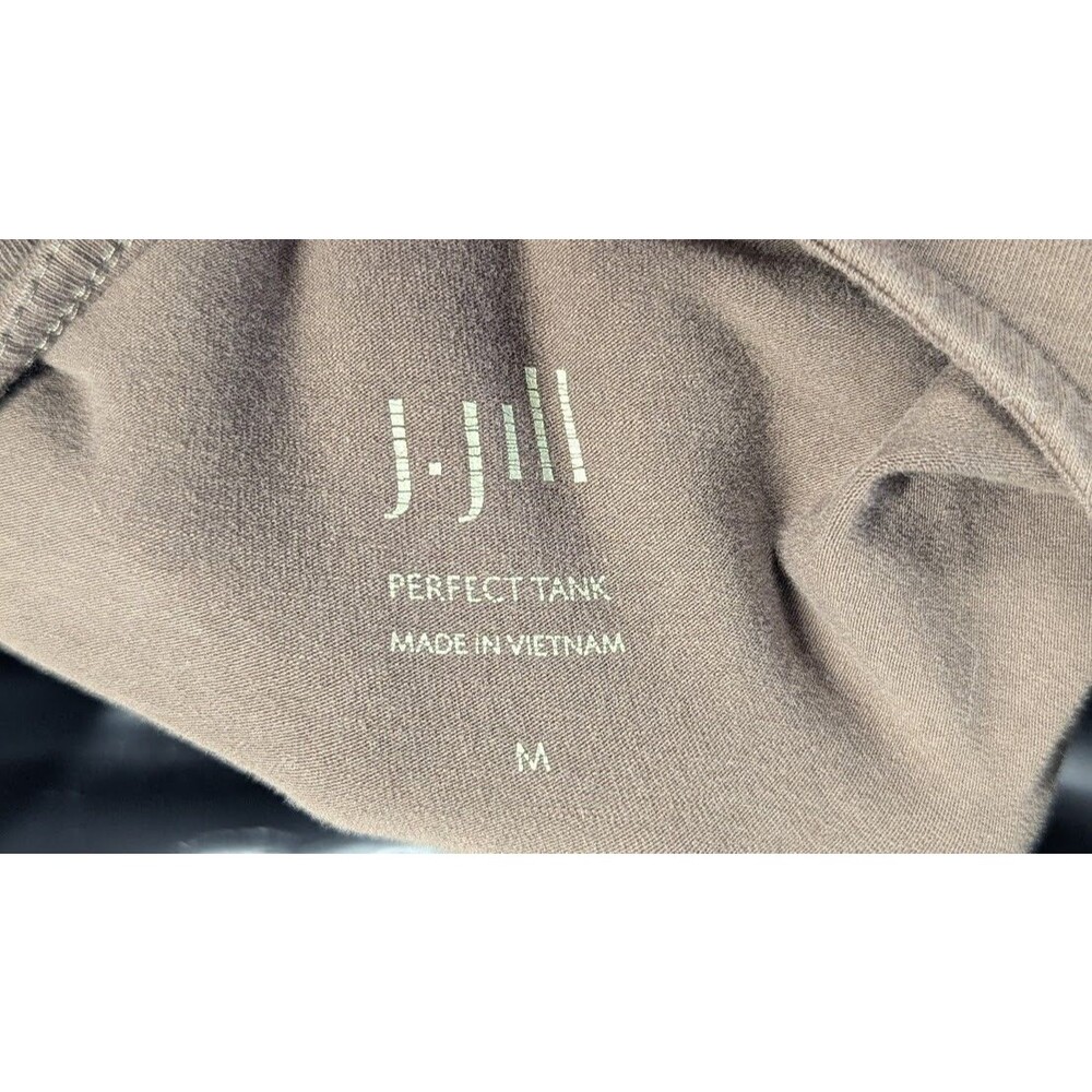 J.Jill Perfect Tank Top Womens M Brown Scoop Neck Sleeveless Blouse Preppy - Picture 3 of 4